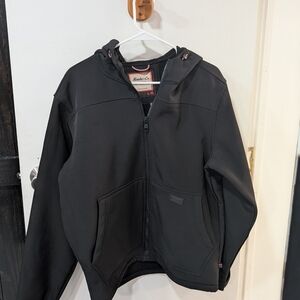 Hawke & Co Black Hooded Windbreaker Fur Inside